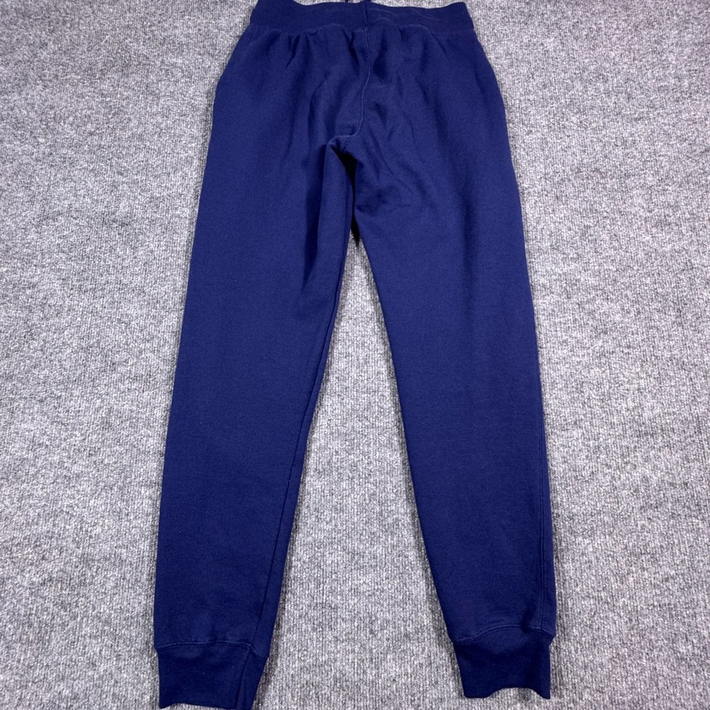 Champion Mens Navy‎ Blue Fleece Joggers Script Logo Sweatpants Small